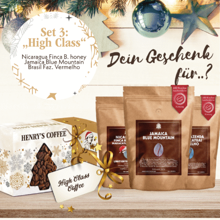 Weihnachtsset | Kaffee "High Class Coffee" Raritäten | 3x100g | Kaffeeset