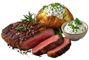 Steak mit Ofenkartoffel